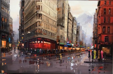 ニューヨーク 1 カル ガジュームのテクスチャード加工 Oil Paintings
